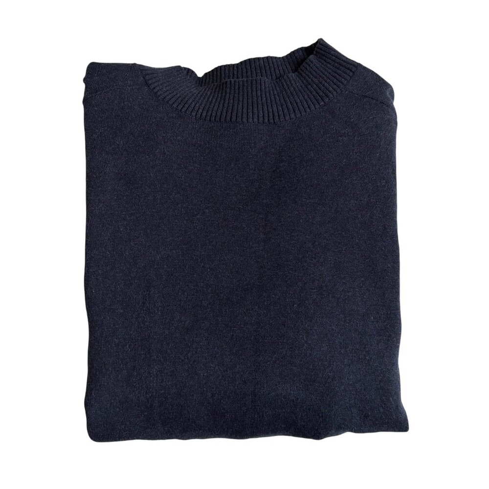 Humanoid Organic Cotton Mockneck Tie Bottom Sweatshirt (Charcoal Grey) - Size XL